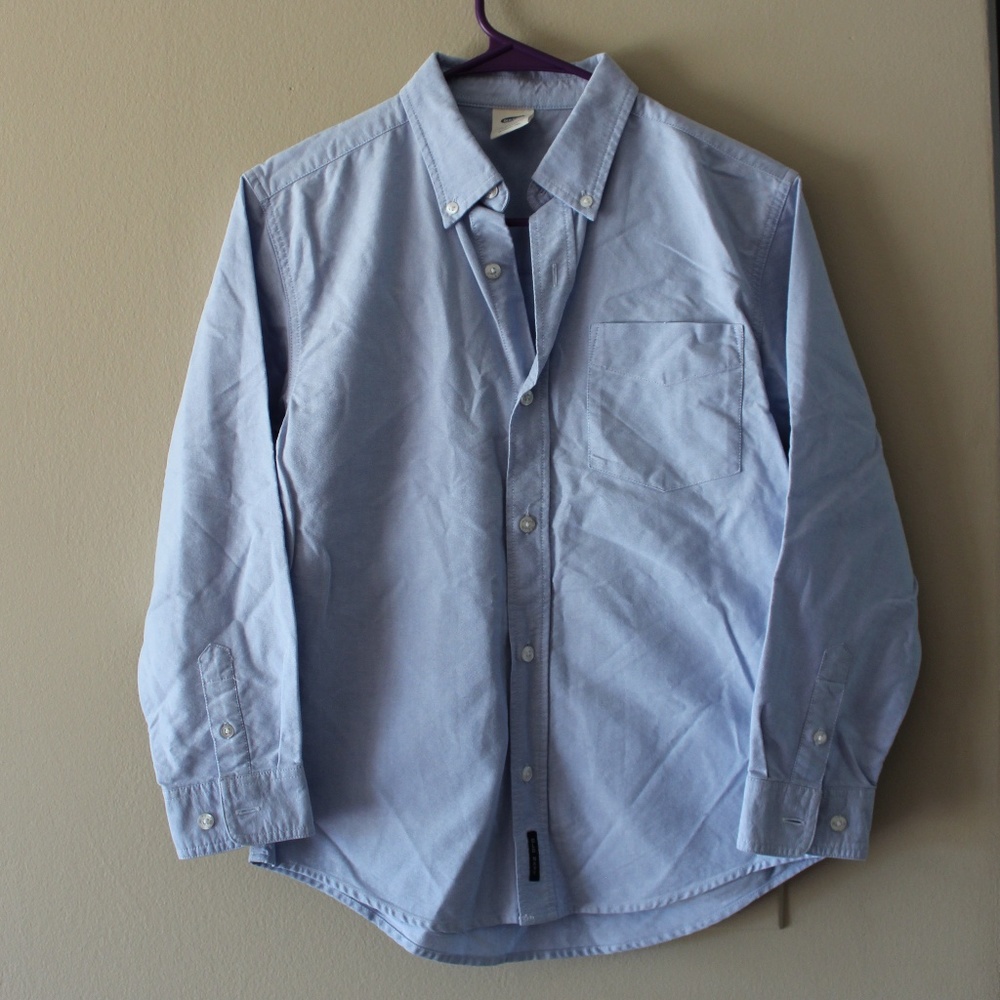Old Navy Boys Faded Denim look Button Down Shirt